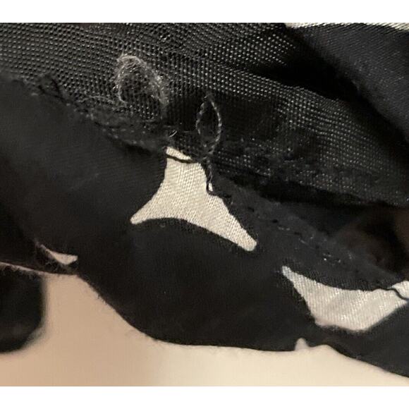 Zara Basic Silk Cotton Midi Skirt Size Large Pleated Black White Dot Flowy READ - Picture 6 of 6